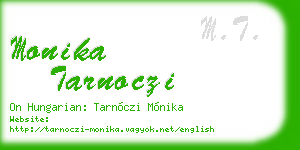 monika tarnoczi business card