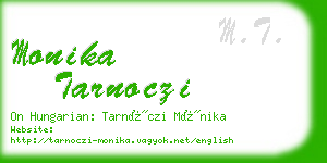 monika tarnoczi business card